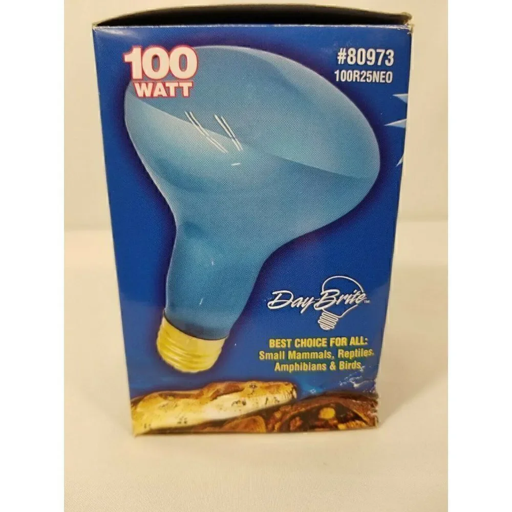 COPY 4 Day Brite 100W R25 Frost Neodymium Reptile Pet Full Spectrum Light Bulb,…